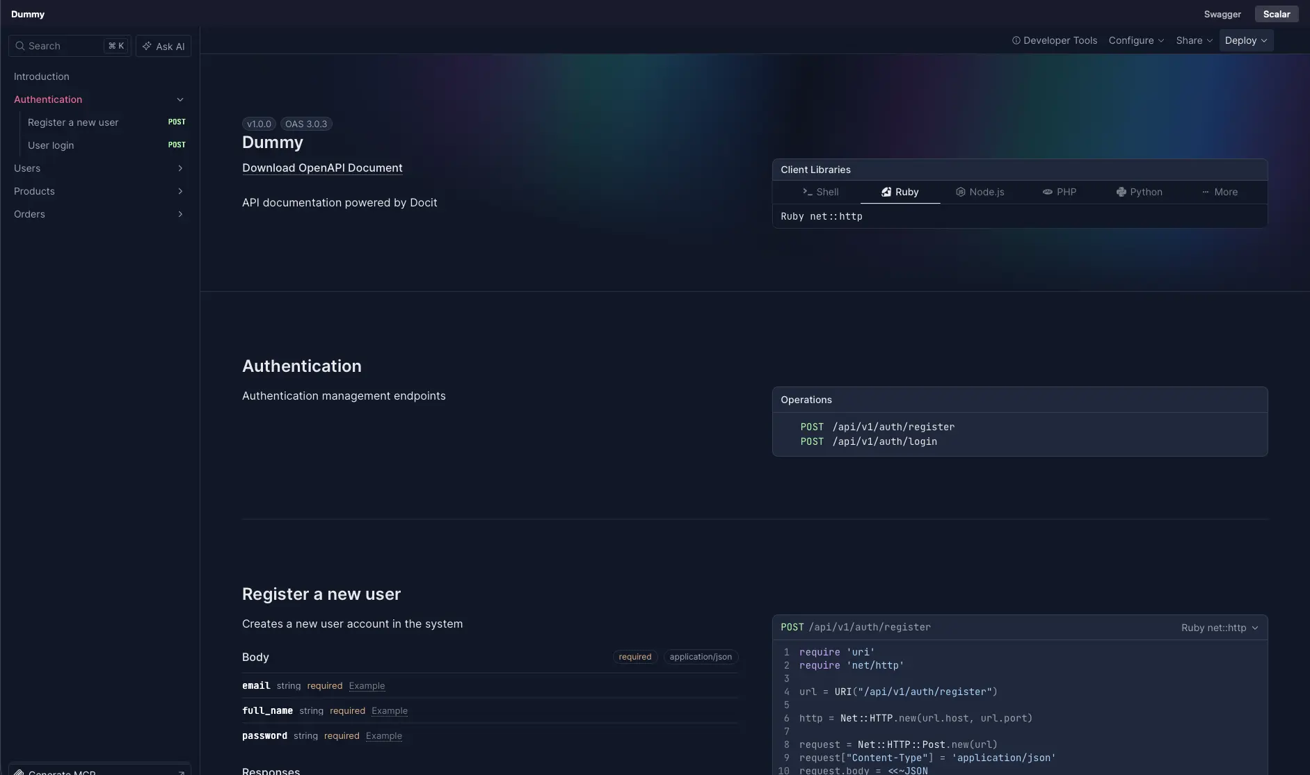 Scalar UI